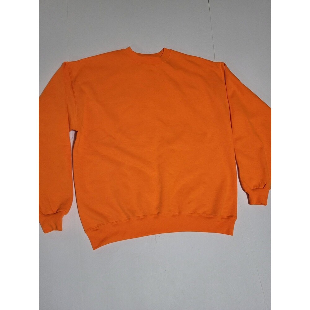 (FD)Hanes Ecosmart Crewneck Sweatshirt ORANGE SIZE UNISEX LARGE